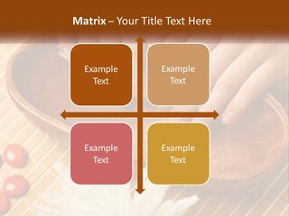 A Person With Their Hands On A Wooden Tray PowerPoint Template