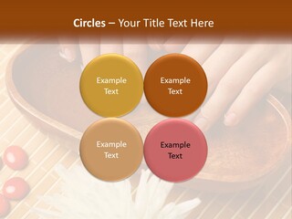 A Person With Their Hands On A Wooden Tray PowerPoint Template