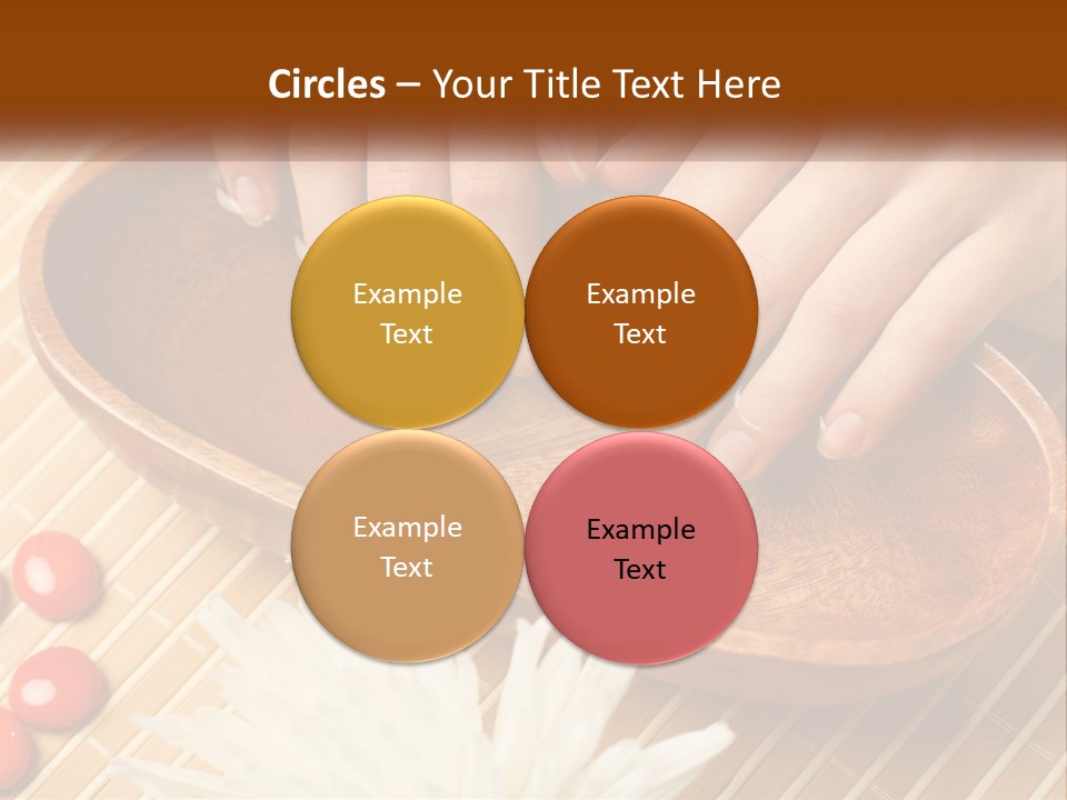 A Person With Their Hands On A Wooden Tray PowerPoint Template