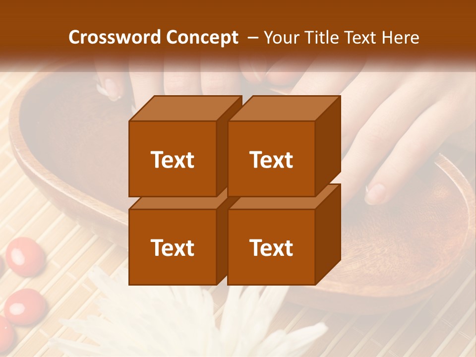 A Person With Their Hands On A Wooden Tray PowerPoint Template