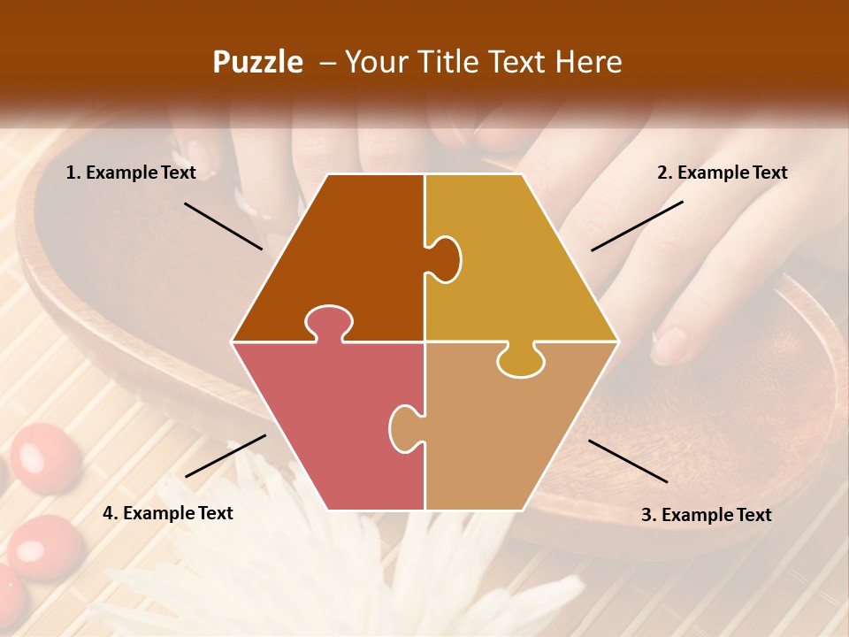 A Person With Their Hands On A Wooden Tray PowerPoint Template