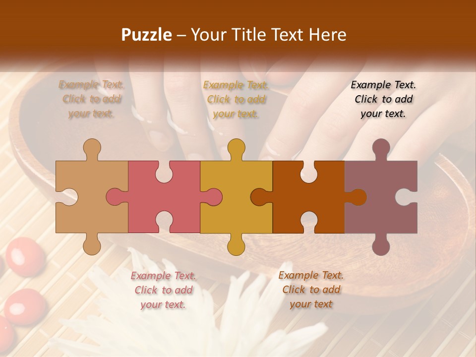 A Person With Their Hands On A Wooden Tray PowerPoint Template