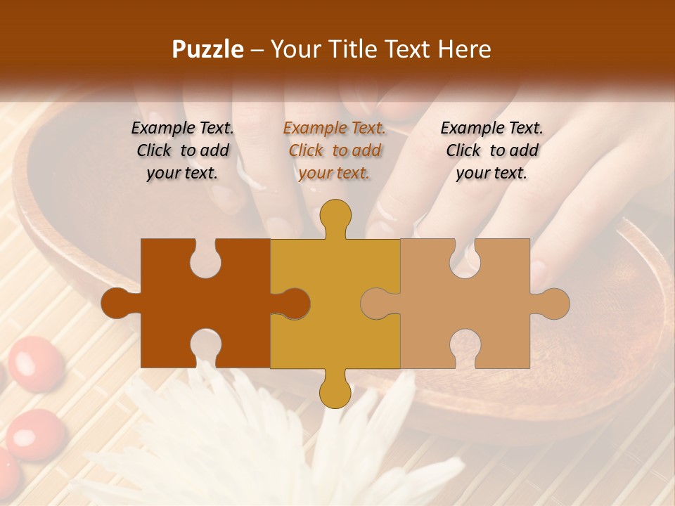 A Person With Their Hands On A Wooden Tray PowerPoint Template