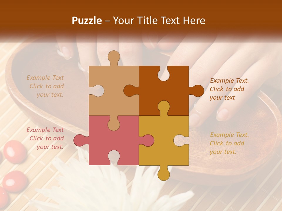 A Person With Their Hands On A Wooden Tray PowerPoint Template