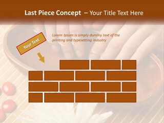 A Person With Their Hands On A Wooden Tray PowerPoint Template