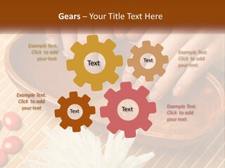 A Person With Their Hands On A Wooden Tray PowerPoint Template