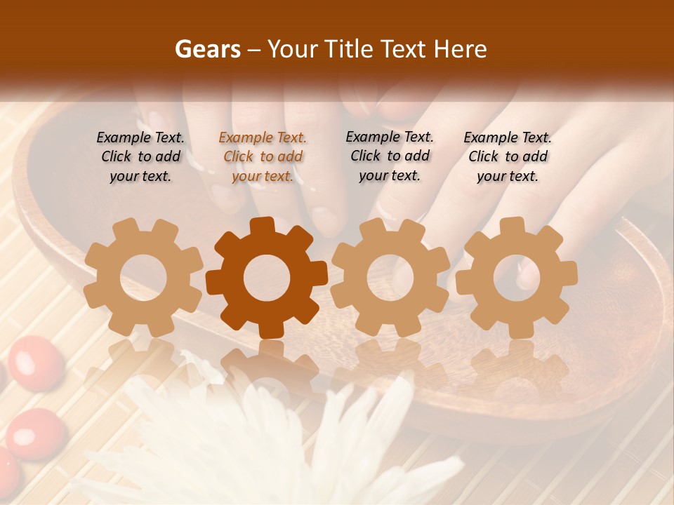 A Person With Their Hands On A Wooden Tray PowerPoint Template