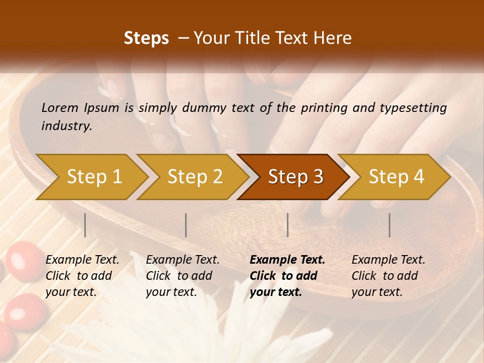 A Person With Their Hands On A Wooden Tray PowerPoint Template