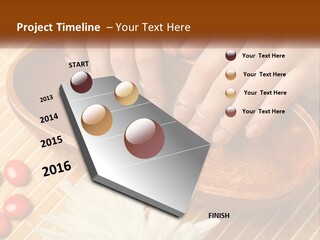 A Person With Their Hands On A Wooden Tray PowerPoint Template