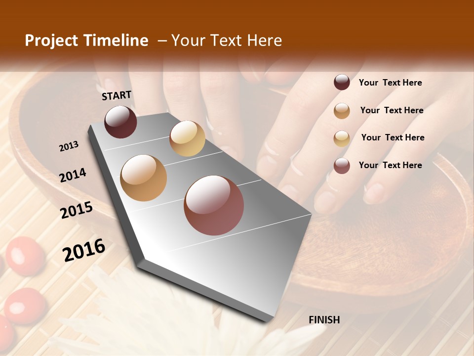 A Person With Their Hands On A Wooden Tray PowerPoint Template