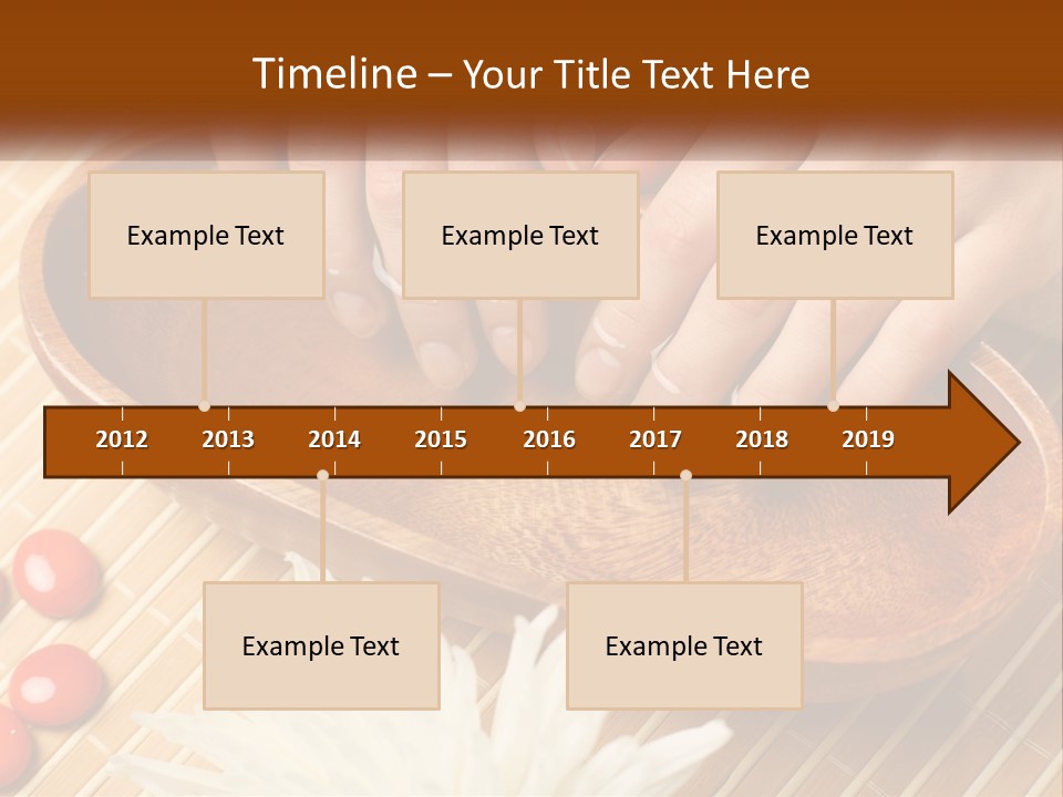A Person With Their Hands On A Wooden Tray PowerPoint Template