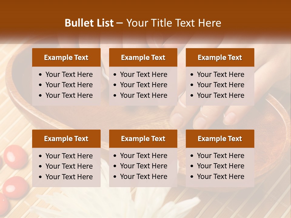 A Person With Their Hands On A Wooden Tray PowerPoint Template