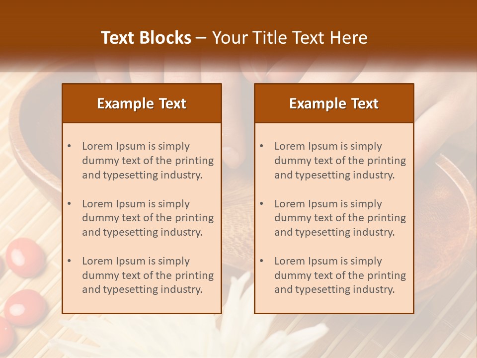 A Person With Their Hands On A Wooden Tray PowerPoint Template