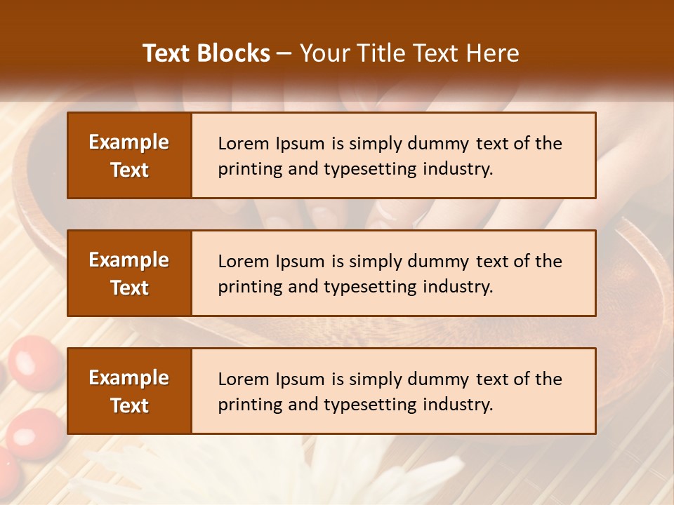 A Person With Their Hands On A Wooden Tray PowerPoint Template
