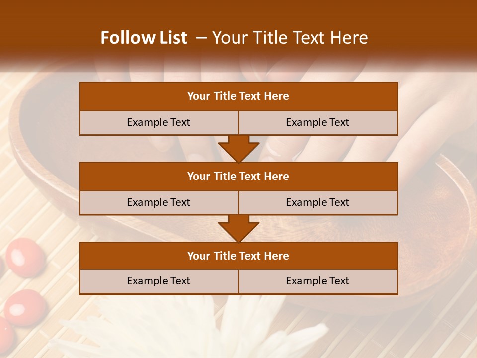A Person With Their Hands On A Wooden Tray PowerPoint Template