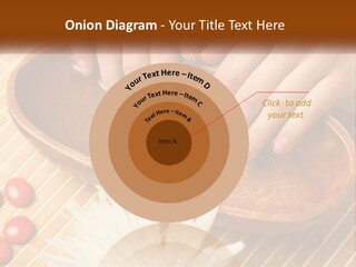 A Person With Their Hands On A Wooden Tray PowerPoint Template