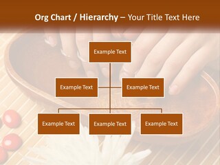 A Person With Their Hands On A Wooden Tray PowerPoint Template
