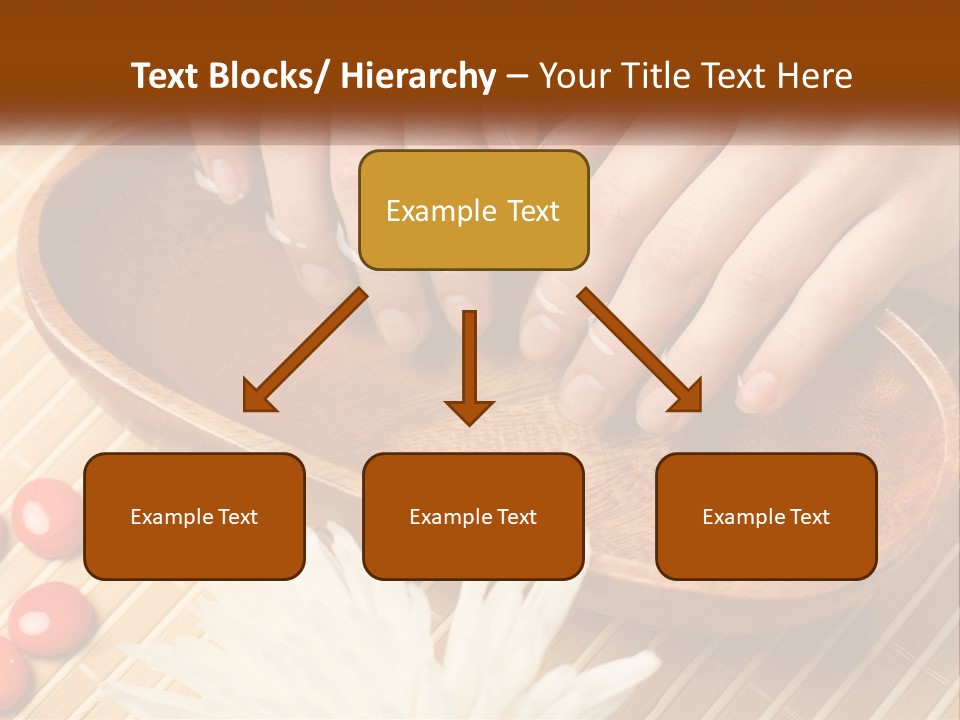 A Person With Their Hands On A Wooden Tray PowerPoint Template