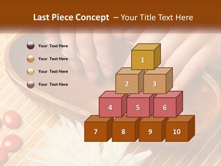 A Person With Their Hands On A Wooden Tray PowerPoint Template