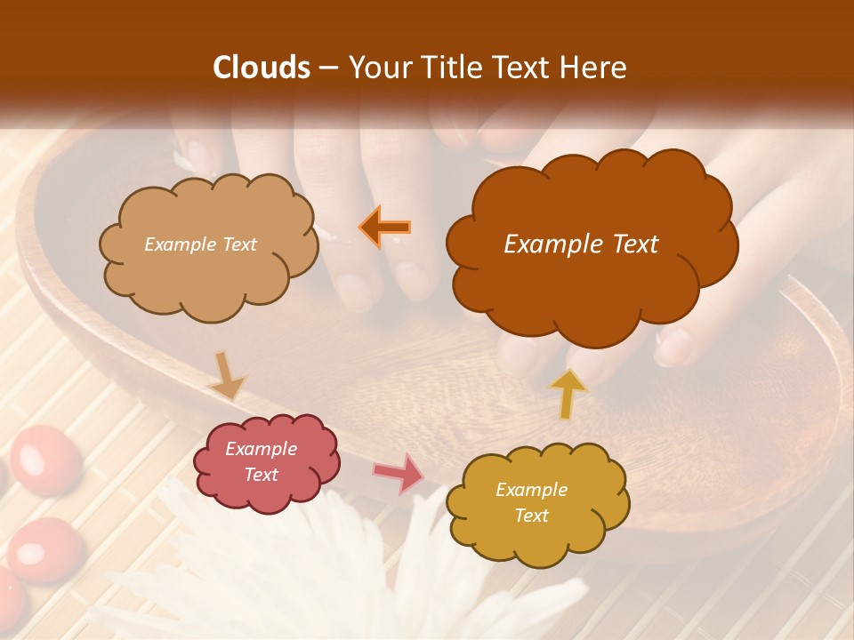 A Person With Their Hands On A Wooden Tray PowerPoint Template