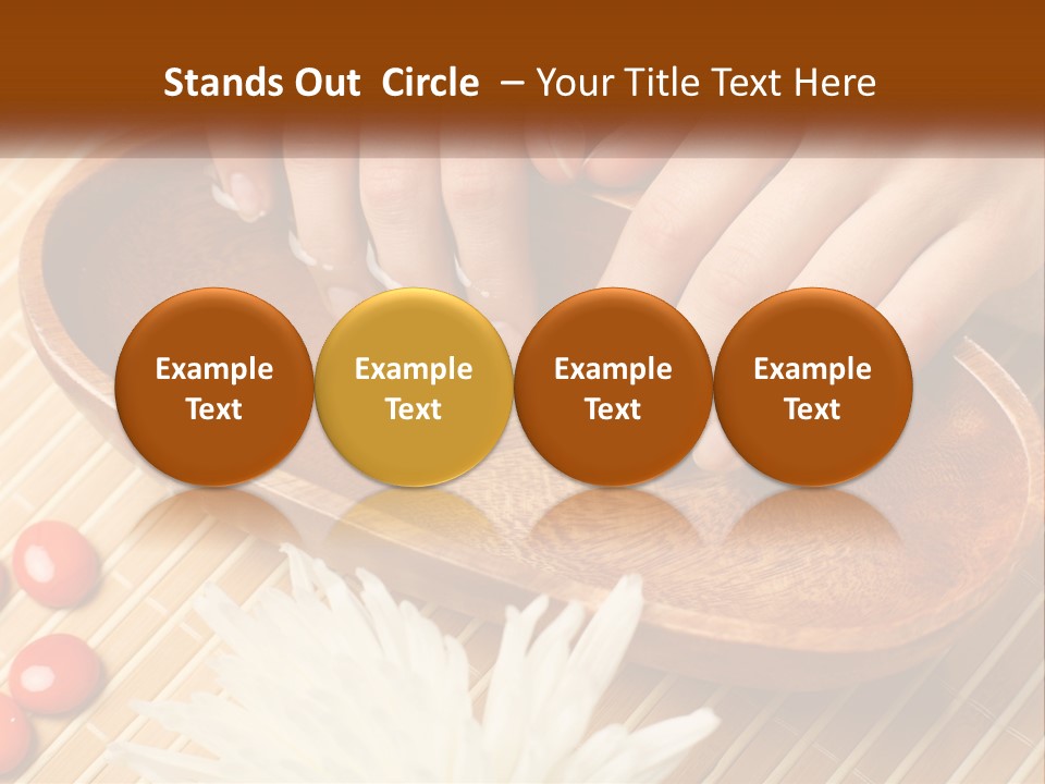 A Person With Their Hands On A Wooden Tray PowerPoint Template