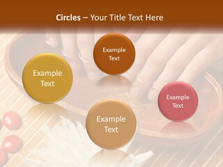 A Person With Their Hands On A Wooden Tray PowerPoint Template