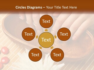 A Person With Their Hands On A Wooden Tray PowerPoint Template