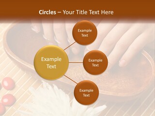 A Person With Their Hands On A Wooden Tray PowerPoint Template