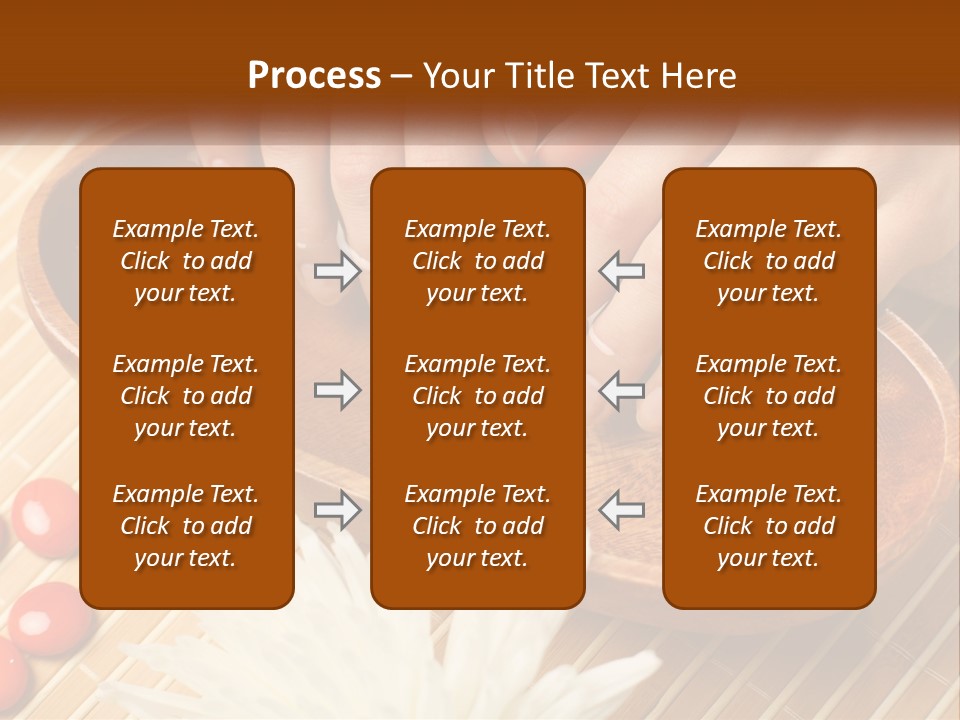 A Person With Their Hands On A Wooden Tray PowerPoint Template