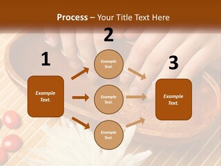 A Person With Their Hands On A Wooden Tray PowerPoint Template