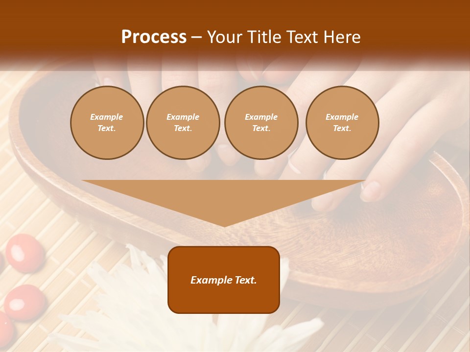 A Person With Their Hands On A Wooden Tray PowerPoint Template