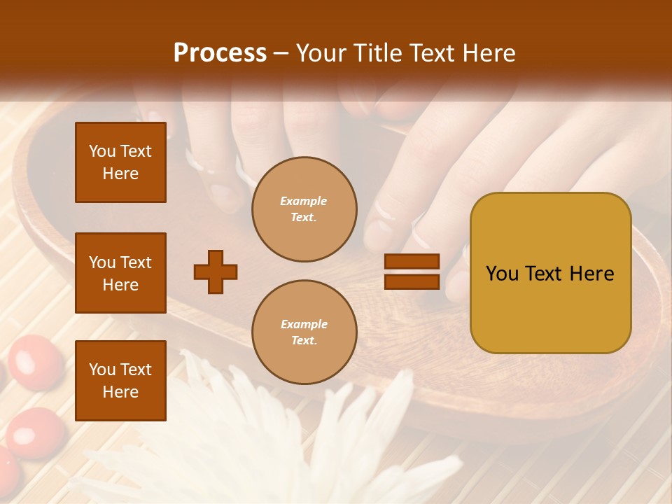 A Person With Their Hands On A Wooden Tray PowerPoint Template