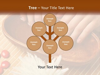 A Person With Their Hands On A Wooden Tray PowerPoint Template