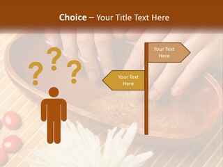 A Person With Their Hands On A Wooden Tray PowerPoint Template