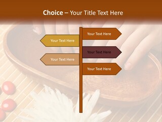 A Person With Their Hands On A Wooden Tray PowerPoint Template