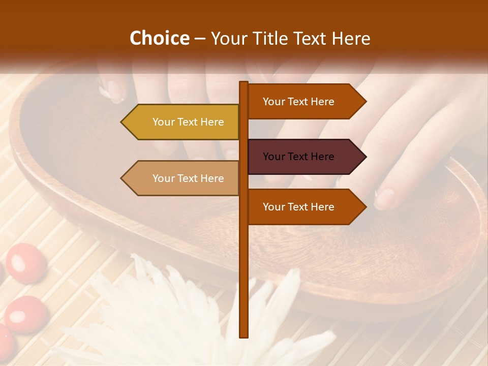 A Person With Their Hands On A Wooden Tray PowerPoint Template