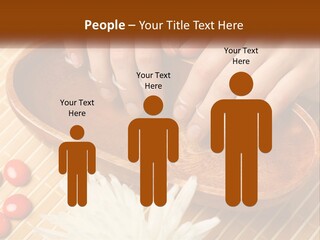 A Person With Their Hands On A Wooden Tray PowerPoint Template