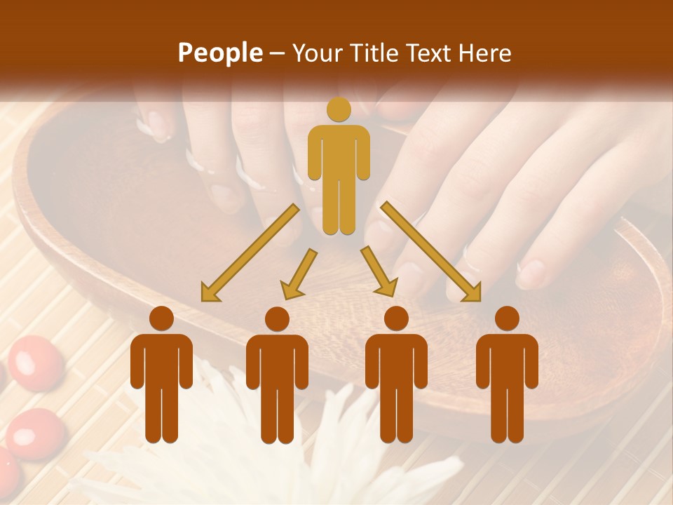 A Person With Their Hands On A Wooden Tray PowerPoint Template