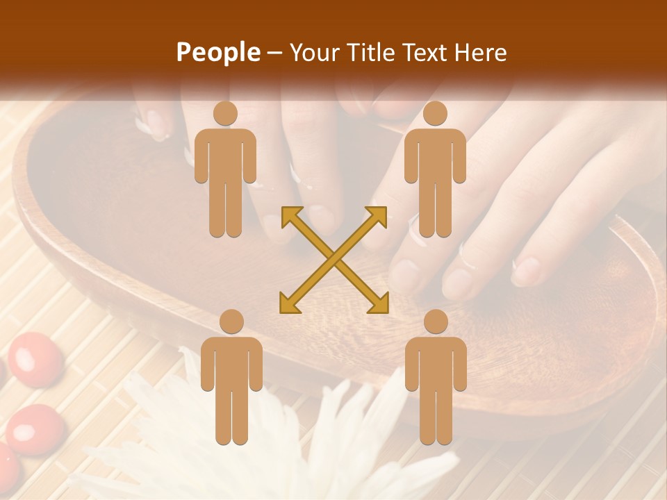 A Person With Their Hands On A Wooden Tray PowerPoint Template