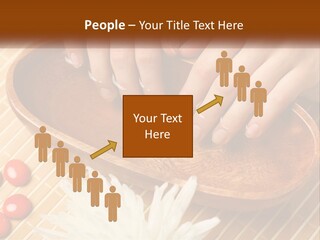 A Person With Their Hands On A Wooden Tray PowerPoint Template