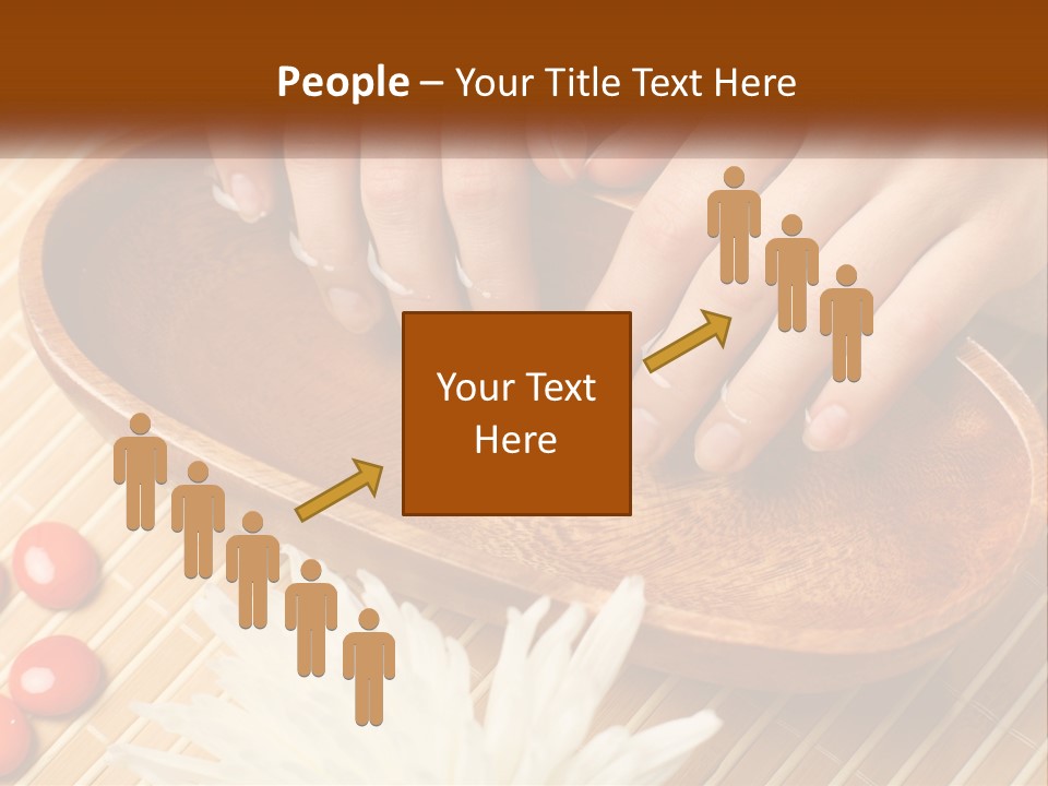 A Person With Their Hands On A Wooden Tray PowerPoint Template