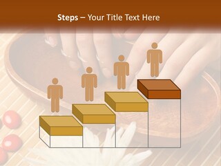 A Person With Their Hands On A Wooden Tray PowerPoint Template