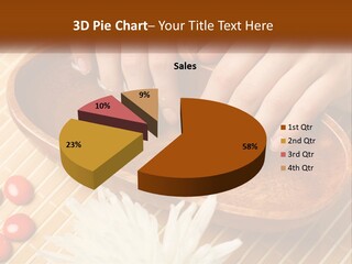 A Person With Their Hands On A Wooden Tray PowerPoint Template