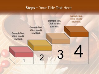 A Person With Their Hands On A Wooden Tray PowerPoint Template