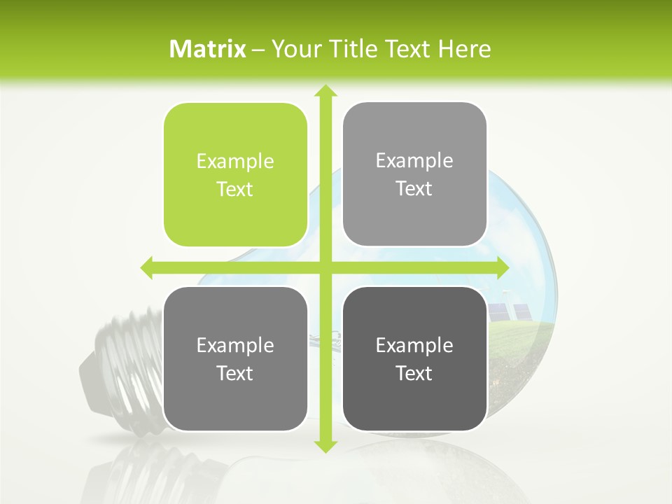 A Light Bulb With A Green Field Inside It PowerPoint Template