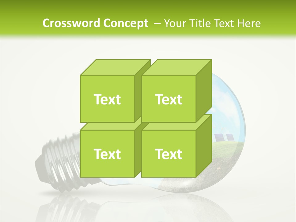 A Light Bulb With A Green Field Inside It PowerPoint Template
