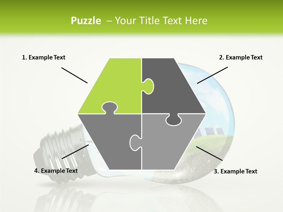 A Light Bulb With A Green Field Inside It PowerPoint Template