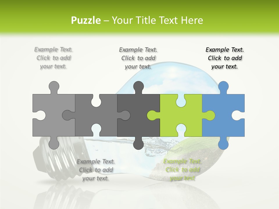 A Light Bulb With A Green Field Inside It PowerPoint Template