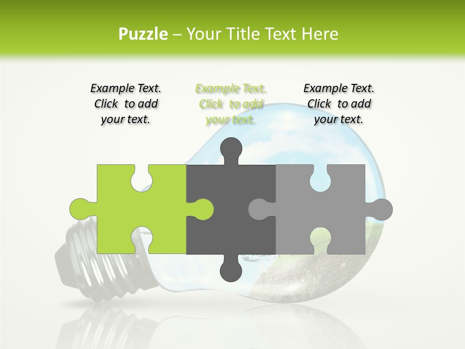 A Light Bulb With A Green Field Inside It PowerPoint Template