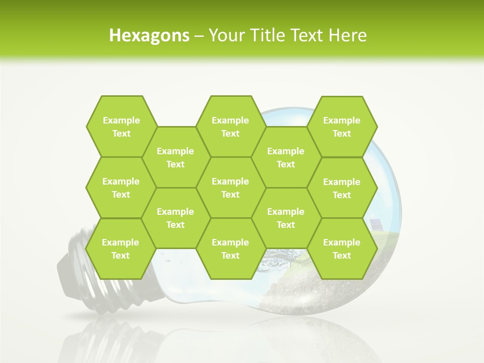 A Light Bulb With A Green Field Inside It PowerPoint Template